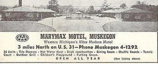 Marymax Motel - Old Ad (newer photo)